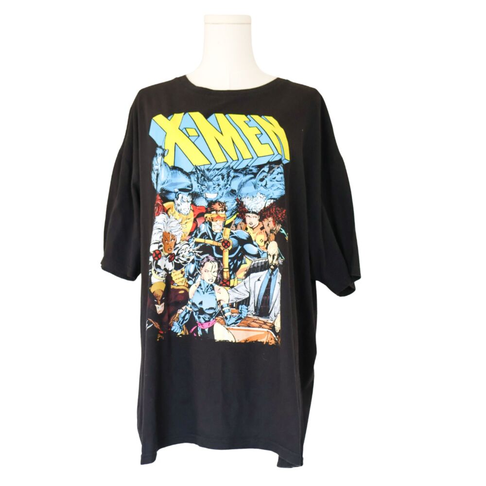 Vintage 90s X-Men Graphic T-Shirt 2XL Marvel Comic Tee Black Superhero Shirt